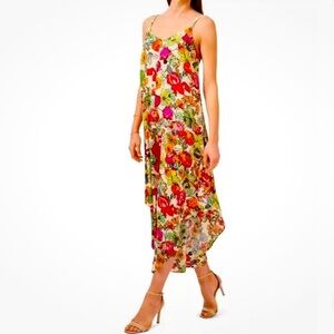 Ivy Street Boutique Floral Asymmetrical Wide Leg Jumpsuit Flowy Strappy Medium